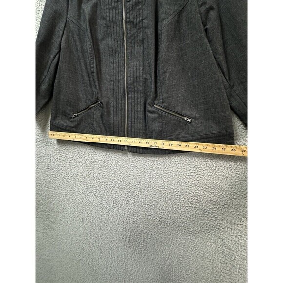 Dress Barn Jacket Womens 18/20 Gray Full Zip Pockets Lined Career Work - Picture 8 of 12